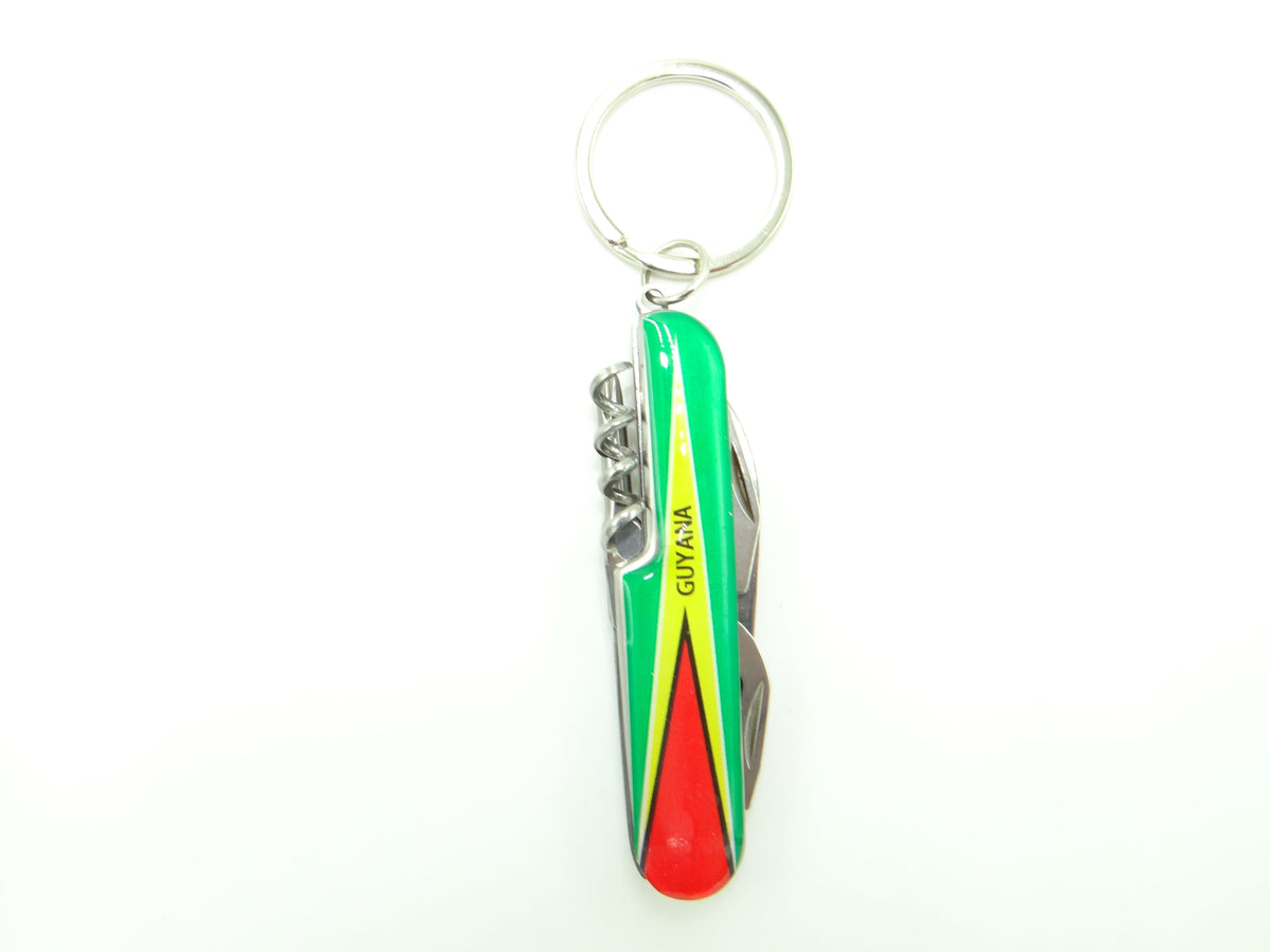 Guyana Swiss Army Keychain