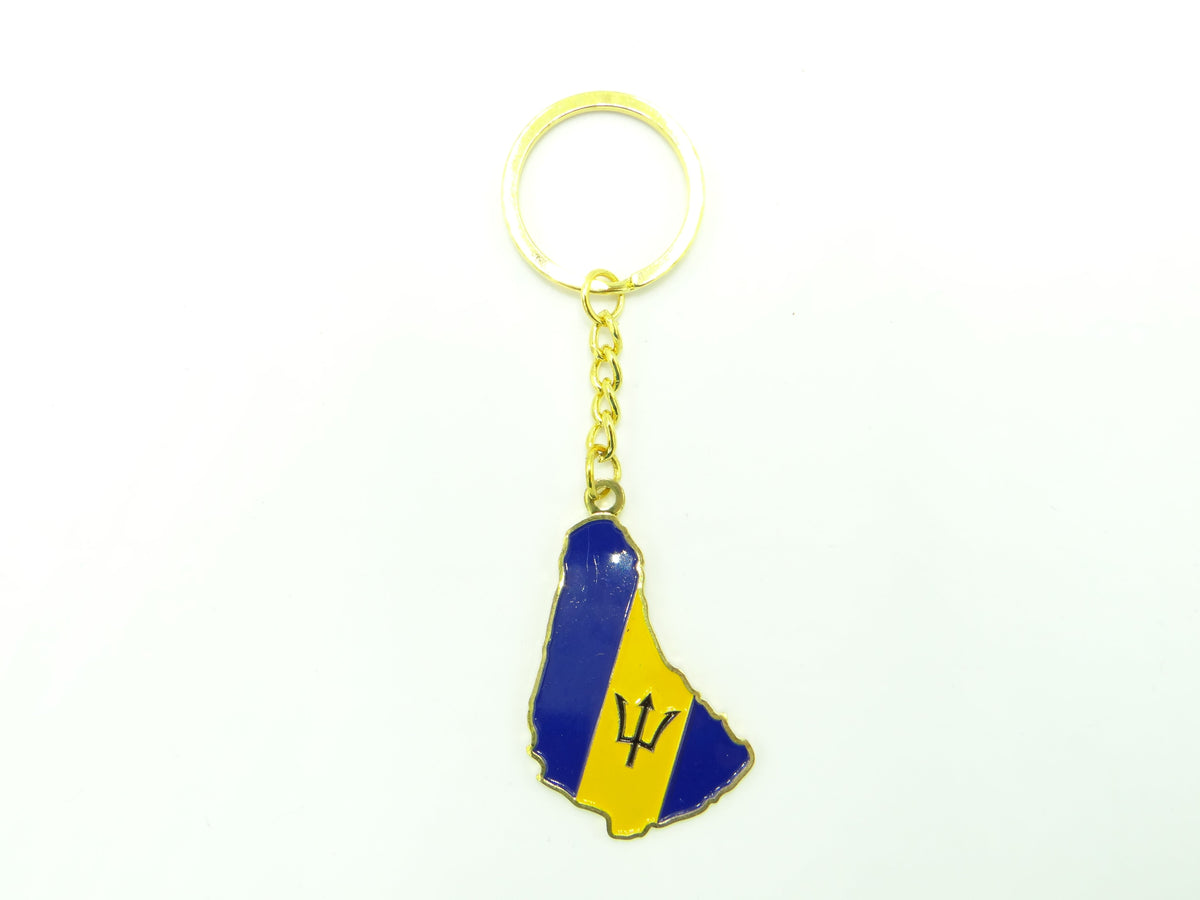Barbados Map Keychain