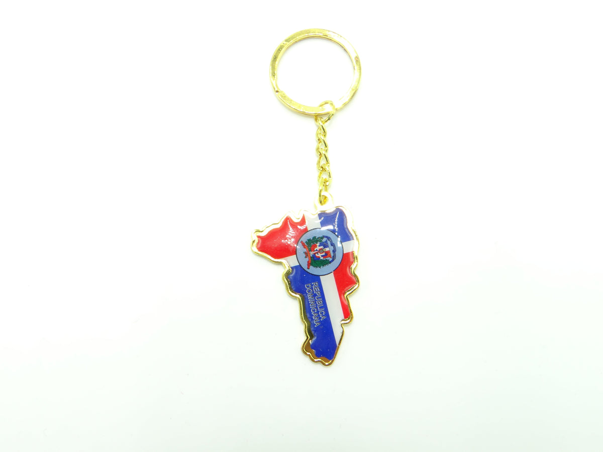 Dominican Republic Map Keychain